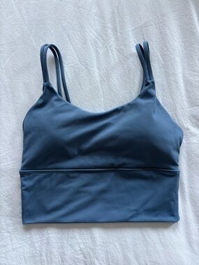 Double-Strap Bralette Crop Top - Blue